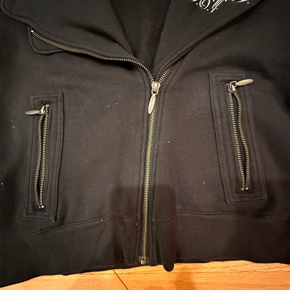 Harley Davidson Fleece Hooded Zip Up Jacket - Picture 6 of 9